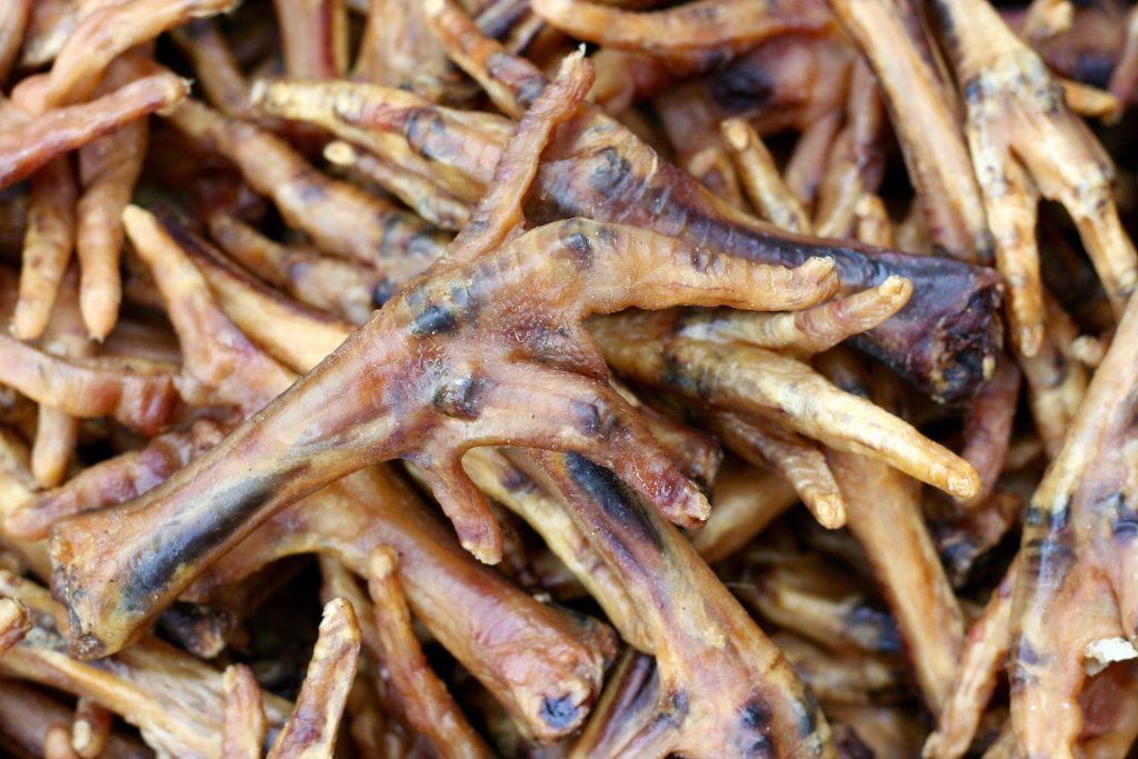 Cómo ofrecer patas de pollo a tu perro